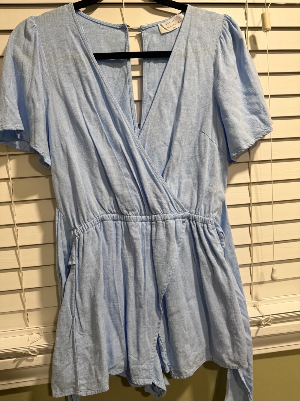 American Threads Light Blue romper
